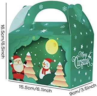 24 Парчиња 3д Кутии За Божиќни Задоволства, Божиќни Кутии За Подароци Добрите Хартиени Кутии Картонски Кутии За Бонбони За Колачиња