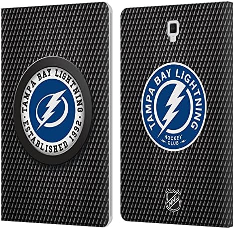 Дизајн на глава за глава официјално лиценциран NHL PUCK TEXTURE TAMPA BAY MOTHNAGE FORE CALET CASE CASCE COVEL COVERTIDITION COMPLATIGLE со Galaxy Tab S4 10.5