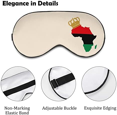 Пан африканска гордост за спиење маска за очи за очи со очите со прилагодлива лента за слепите за патувања за авиони