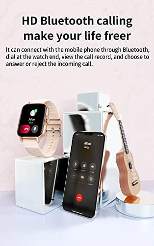YYKY Smart Watch За Жени Со Одговор И Остварување Повици, 1.69 Smartwatch За Android И iOS Телефони IP67 Водоотпорен Фитнес Тракер Со Отчукувањата