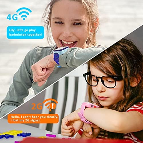 cjc 4g Деца Анти-Изгубени Паметен Часовник Телефон, 4g WIFI GPS/LBS Tracker СОС Итен Повик Видео Разговор Деца Паметни Часовници, IP67 Водоотпорен Телефон Види За Момчиња И Девојч