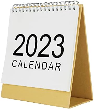 2023 Календарот за биро за мали календари за десктоп, со поедноставен преносен месечен распоред на Kraft, со список што треба да направи за домашни материјали од канцел?