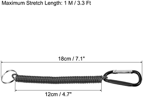 Пролетниот кабел за истегнување на кабелот за прицврстување на приврзокот, врвот на спиралната лента што може да се повлече со метален клип и клучеви за алатка за р