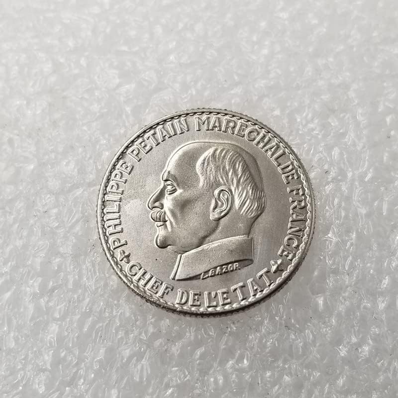 Антички Занаети 1941 Француски Сребрен Долар Монета