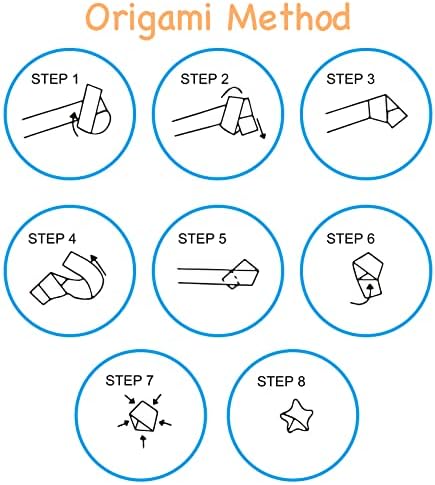 420 листови со хартиени ленти со оригами, jmarfiyo 10 бои светлечка хартија од оригами, шема во форма на starвезди, среќна starвезда