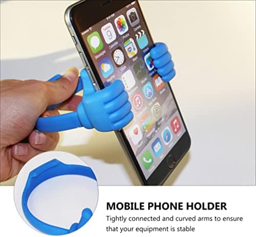 Angoily 6pcs палци нагоре држач за држач за мобилни телефони, универзален прилагодлив флексибилен силиконски таблет штанд за штанд за биро за работна површина, мобилен ?