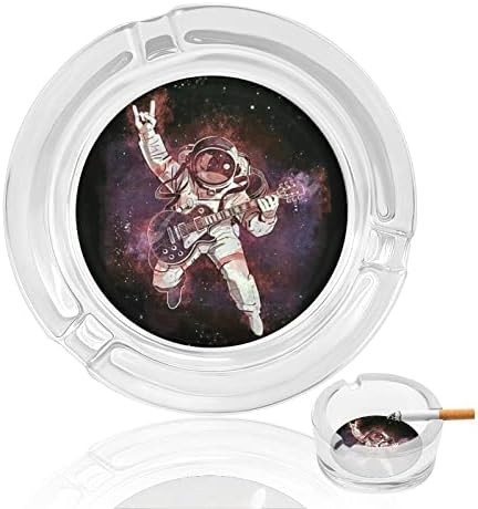 Рок астронаут со гитара во вселенски стакло од пепелници за цигари ветровитоф ѓубре може да печати фенси фиоки за пепел за домашна канцеларија