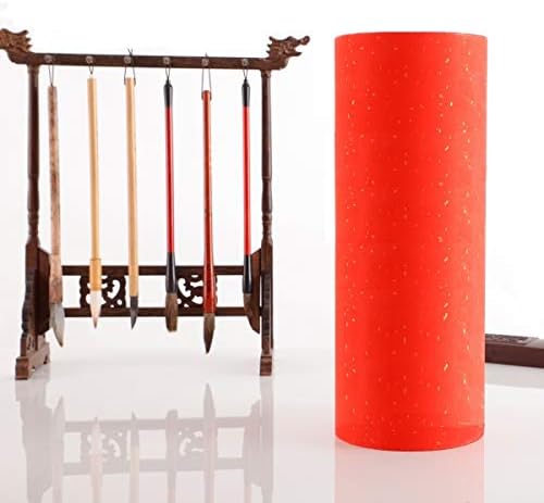 Kymy Red Xuan Paper Roll со 34cmx20m, кинески пролетни фестивалски свитоци Црвен Чунлиан/Дуилијан, намалување на хартија, кинеска