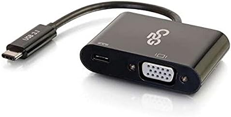 C2G USB Адаптер, Видео Адаптер Со Моќност, USB C ДО VGA, Црна, Кабли Да Одат 29533
