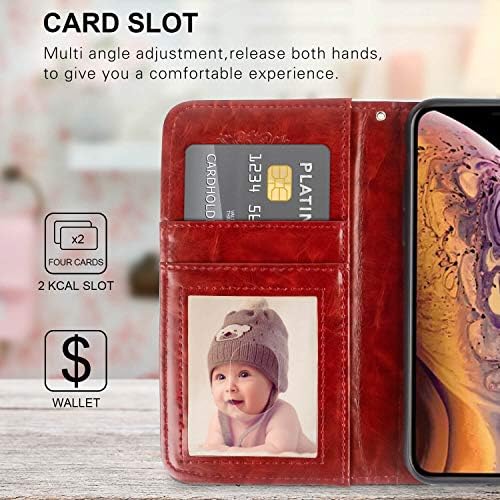 Случај за сини џеб Shencang, погоден за iPhone X/XS Шарен вселенски човек ZX021 CASH & ID, држач за картички за картички за паричник, мултифункционален мобилен телефон, куќиште за м