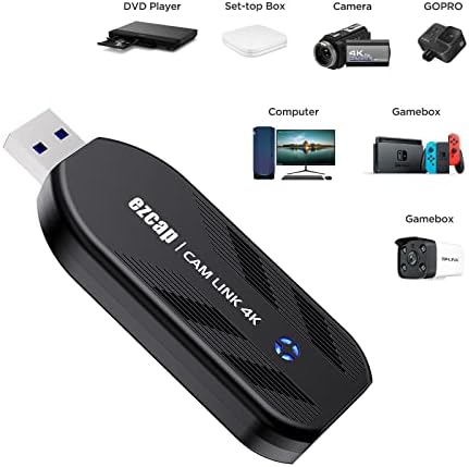 Ezcap331 Cam Линк 4K, USB3. 1 Снимање Картичка Рекорд преку DSLR, Видео Камера и Акција камери итн. 1080p60 или 4K30 FPS Поток И Рекорд,