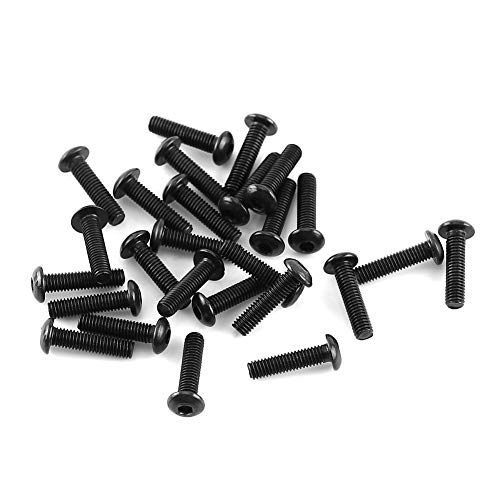 M3 завртки 300pcs M3x 4mm/6mm/8mm/10mm/12mm црна легура челична хексадеци