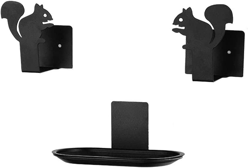 Koaius Pot Rack Wallид-монтиран кујна со кујна со лента за складирање на табла за отпадоци црна става табла за сечење табла за сечење табла