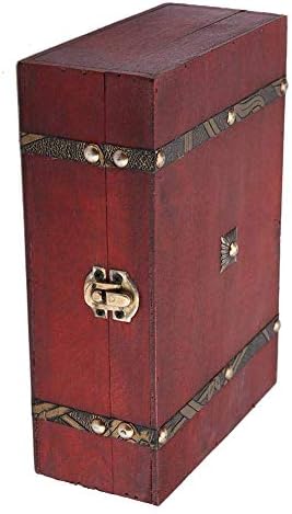 Zjchao гроздобер кутија за чување, рачно изработена богатство декоративна кутија старомодна декорација на антички стил прикажува занаети дрвени кутии за складирање