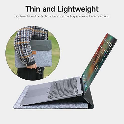 Преносна торба со лаптоп со 3-во-1 лаптоп+лаптоп за лаптоп+лаптоп за ладење+рампа на глувчето отпорен на абење за 13,3-14 инчи лаптоп С светло сиво