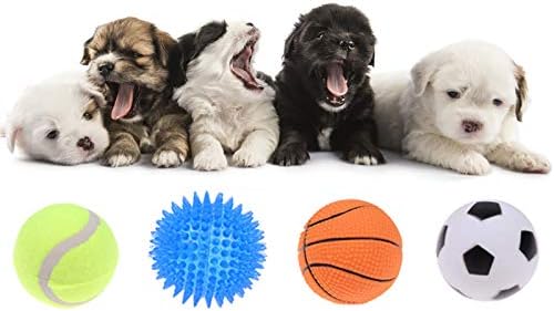 4 ПАРЧИЊА Топчиња За Играчки За Кучиња Различни Интерактивни Топчиња За Загатки Отпорни На Каснување И Неуништливи Топки За Обука