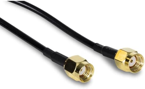 Тренднет магнетна двојна антена за монтирање на база RP-SMA женски со кабел за проширување на машки RP-SMA, проширува две безжични