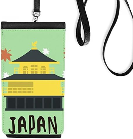 Локален јапонски патнички градежен телефон Телефон чанта што виси мобилна торбичка црн џеб