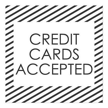 CGSignLab | „Прифатени кредитни картички прифатени -Стрип бело“ прозорецот за прицврстување | 5 x5