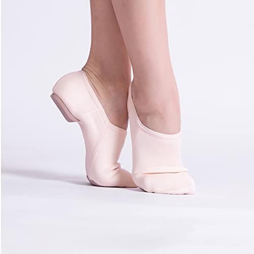 Хукаи професионални танцувачки чевли за жени платно џез патики меки балетски чевли за танцување џез чевли се лизгаат на танцувачки патики