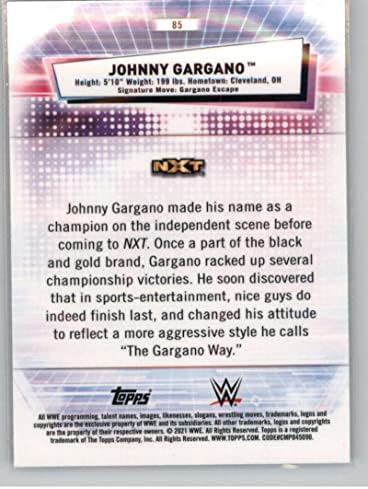 2021 Топпс Chrome WWE 85 Johnони Гаргано Официјална картичка за тргување со забава во светска забава во сурова состојба
