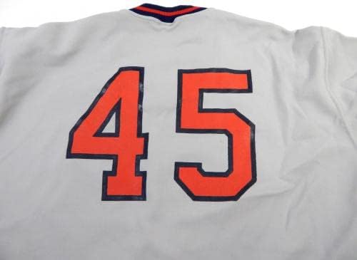 1987 Ангели на Палм Спрингс 45 Игра користеше Греј Jerseyерси 48 DP23999 - Игра користена МЛБ дресови