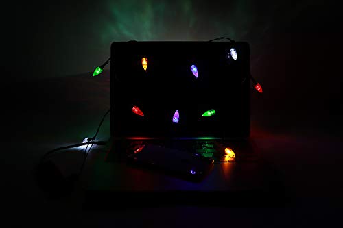 Lymonflyy 2Pack LED Божиќ Светло Телефон Полнач КАБЕЛ USB И Сијалица Полнење Кабел 50inch 10led Повеќебојни Светилки Компатибилен