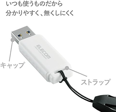 Ececom MF-HSU3A16GWH USB Меморија, 16 GB, USB 3.0, Компатибилен Со Windows И Mac, Спречува Губење На Капачиња, Бело
