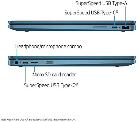 HP Chromebook x360 14 Touchscreen Laptop, Intel Celeron N4020, 4GB RAM, 64GB HD, Chrome OS, Forest Teal/Light Teal, 14a-ca0190wm