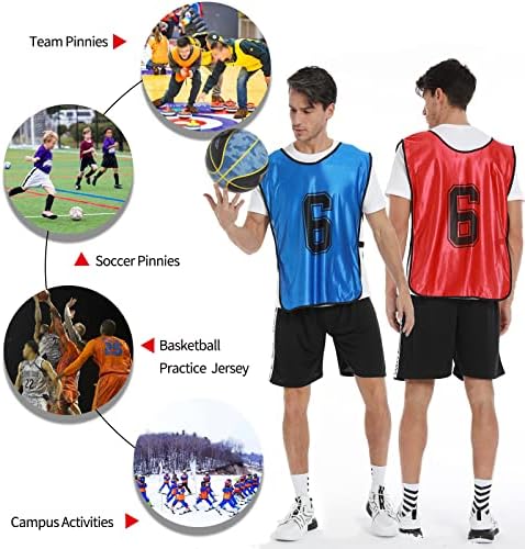 Пулуомаси Спортски Иглички - Нумерирани Пени За Вежбање За Фудбалски Кошаркарски Дрес-Сет Од 12 / Тим За Возрасни за Млади