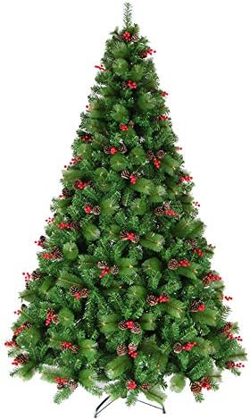 5ft вештачка елка, нелична Божиќно дрво смрека шарка конус Божиќна декорација со штанд, затворен и зеленчук 5ft
