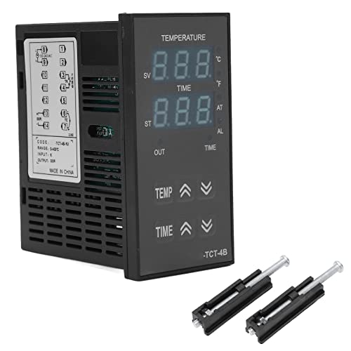 Контролер на термостат PID, временски дигитален дисплеј k тип влез SSR излезен мултифункционален термостат за машина за топлинска