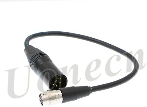 Uonecn кабел за напојување за серво камера за леќи 12V XLR Femaleенски излез XLR 4 пински машки до 12 пински женски хироза 30см