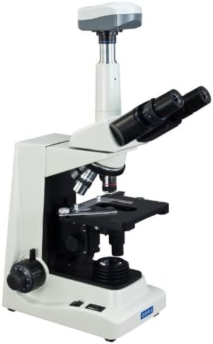 ОМАКС 40X-1600X Напредно дигитален план лабораторија Тринокуларен соединение со микроскоп со 9.0MP USB камера и обратен носери