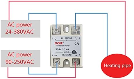 UNCASO SSR-10AA SSR-25AA SSR-40AA AC Контрола AC бела школка Едно фаза цврста состојба на цврста состојба со пластична покривка SSR