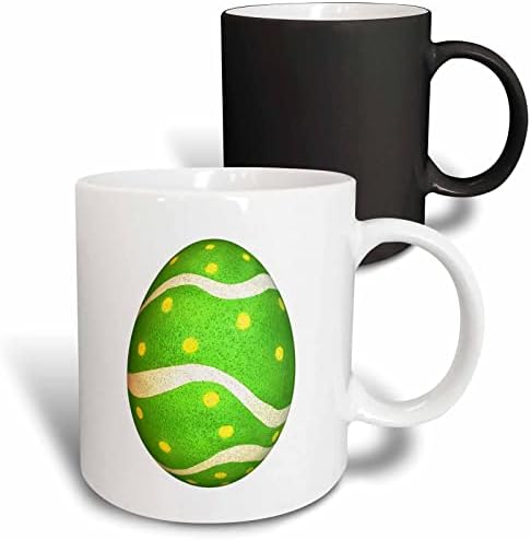 3drose mug_43233_4 обоени дамки Велигденско јајце Две тони црна кригла, 11 мл, разнобојно