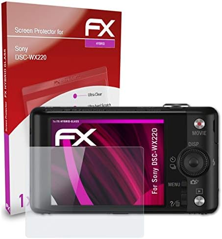 Атфоликс пластично стакло заштитен филм компатибилен со Sony DSC-WX220 стакло заштитник, 9H хибриден стаклен стаклен екран заштитник