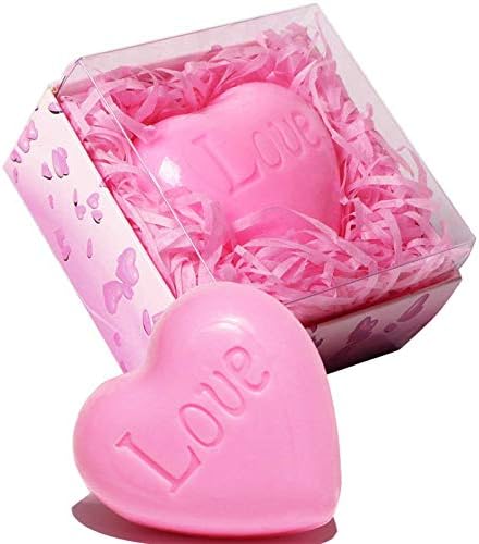 Aixiang 24 кутии слатко розови сапуни со розови рачно изработени миризливи сапуни гости за да го чуваат подарокот за невестински туш, да подароци