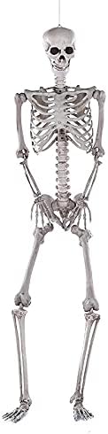 Денот на радоста на Ноќта на вештерките Позаписен скелет 24 ”целото тело пластични скелети за Ноќта на вештерките со подвижни споеви, за украси за забави за Ноќта н?