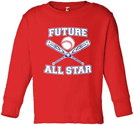 Иднината Ол Starвезда - Бејзбол новороденче/маица со дрес на памук