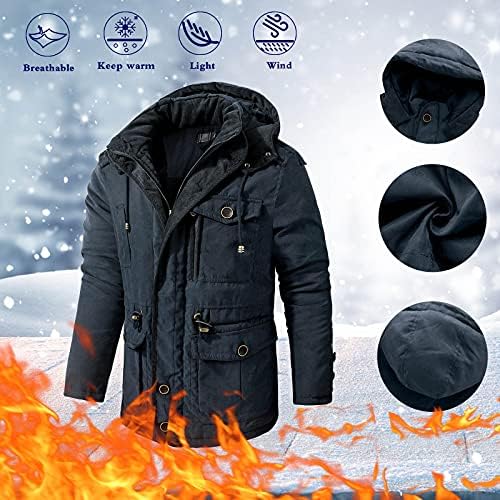 Зимски зимски палта на Здфер Худи Службење џемпер за ветерници за задебелување на паркинзи со долги качулки со падини јакна со џеб