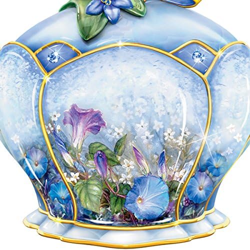 Bradford Exchange Butterfly Floral Art Heirlloom Porcelain Music Box: Whispering Wings