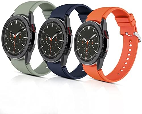 Aukvite 3 пакети за пакети за Samsung Galaxy Watch 4, Galaxy Watch 4 Classic Watch Straps Замена на спортот за спортови за Galaxy Watch 5/5 Pro/Watch