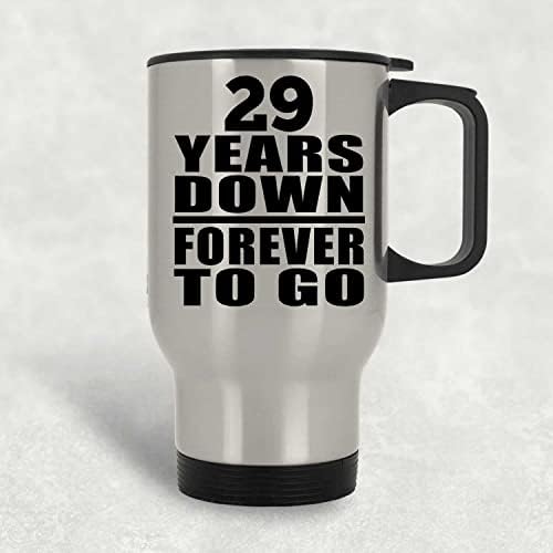 Дизајнирајте 29-годишнина 29 Години Засекогаш за Да Одите, Сребрена Кригла За Патување 14оз Изолирана Гимнастика Од Нерѓосувачки