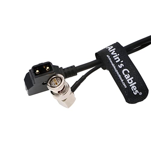 Комбинирана моќност-кабел за zacuto-gratical-eye-прегледник | Teradek ротирачки десен агол со 2-пински-малечки до D-Tap + десен агол BNC