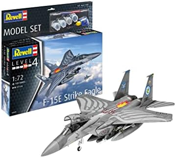 Model Model Set 63841 F-15E Strike Eagle 1:72 Скала Неизграден/необоен комплет за пластичен модел со професионален лепак за контакт, бои и избрани бои во боја на аква