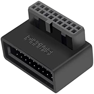 Shanfeilu USB 3.0 90 степени адаптер за матична плоча 19 пин/20 пински машки до женски адаптер за продолжување l Свртете десен