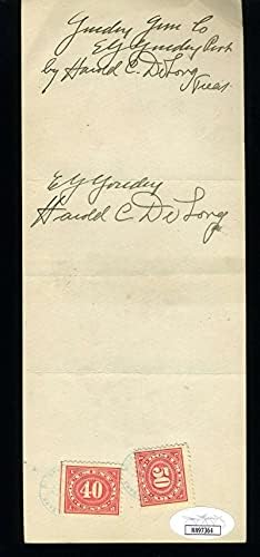 На пр. Гуди Харолд ДеЛонг ЈСА Коа потпиша во 1922 година Гуди Проверете го автограмот