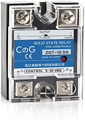 10A 25A 40A DA единечна фаза DC Control AC топлински мијалник 220V до 3-32VDC SSR-10DA 25DA 40DA Пластична обвивка за цврста состојба