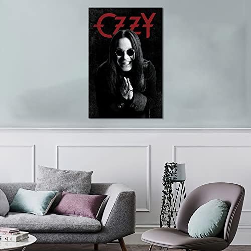 Hemtik Ozzy Osbourne Music Music Poster Wall Art Canvas за канцелариски декор Необразно 16 x 24